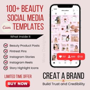 Beauty products social media templates